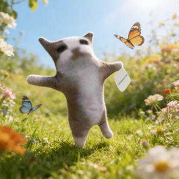TinicooCat Happy Cat Peluche Film Peluche Simpatico Gatto Peluche Gatto Interattivo Peluche Animale Gatto Felice Giocattolo per Bambini Regalo di Compleanno