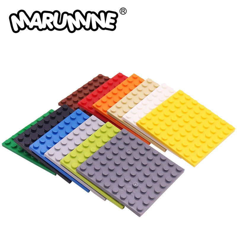 MARUMINE 플레이트 8x8 입자 클래식 빌딩 블록 64 도트베이스 플레이트..