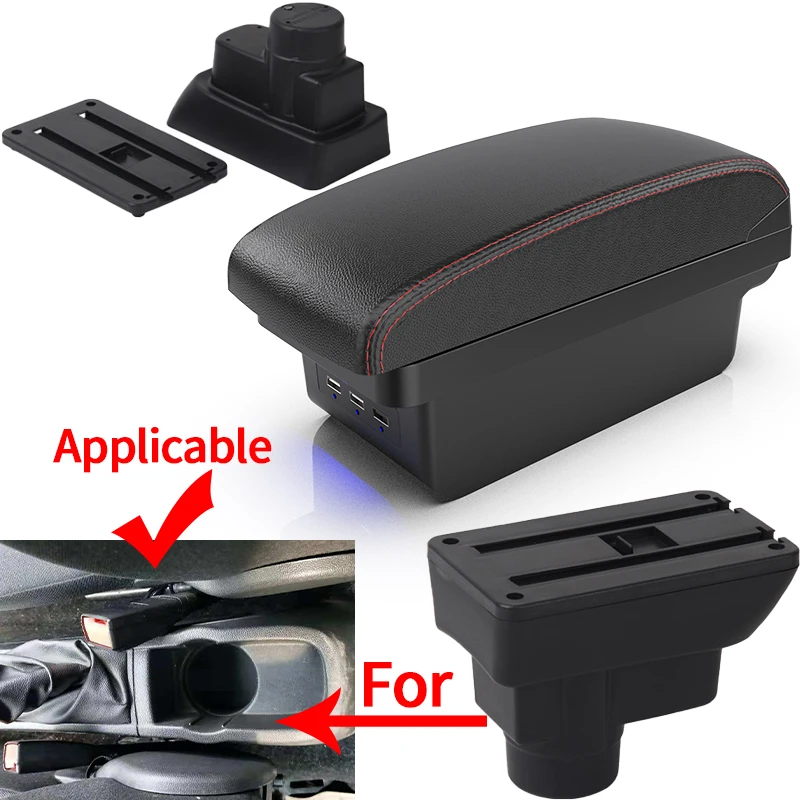 Opel Corsa D Armrest box Opel Corsa Car armrest backrest Interior parts storage box Retrofit parts Car accessories usb car armrest box