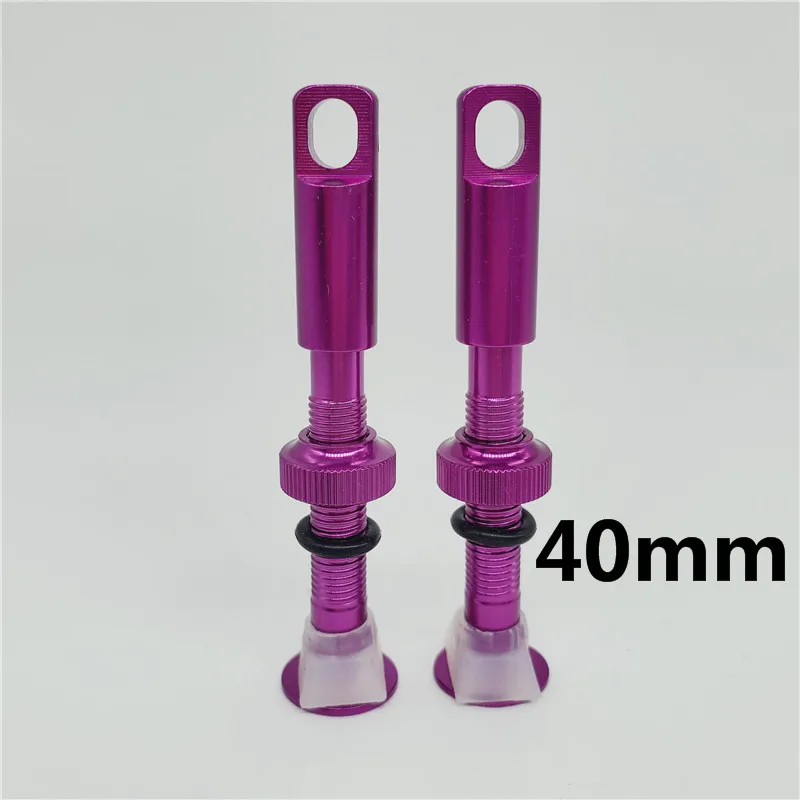 2 Valves Presta Tubeless 60mm En Alliage Aluminium - Jaune, Pour VTT Et Vélo Route
