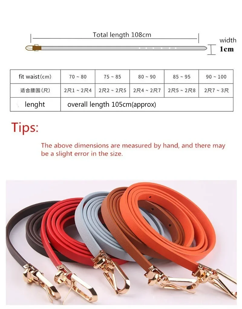 Narrow Stretch Dress Belt Women Fashion Waist Belt Thin Buckle Waistband For Girl Belt Dress Apparel Accessories Creative Gifts