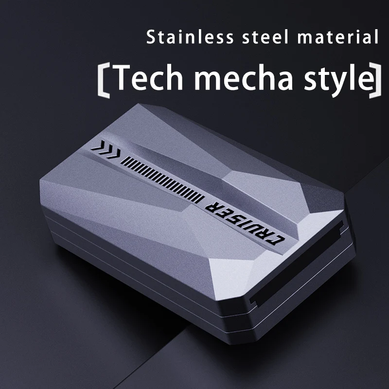 EDC mechanical card-pushing slider, alloy metal fingertip gyro, anti-stress decompression toy, gift for adults and children 2