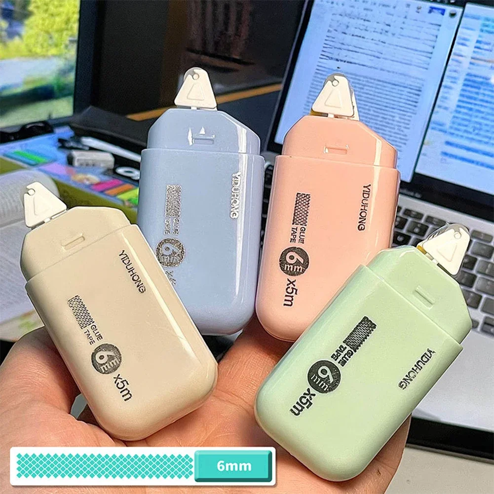 이지 티어 양면 접착 테이프 4개 DIY 스크랩북킹 스티커 양면 접착 도트 글루 테이프 펜 모양 도트 글루 테이프