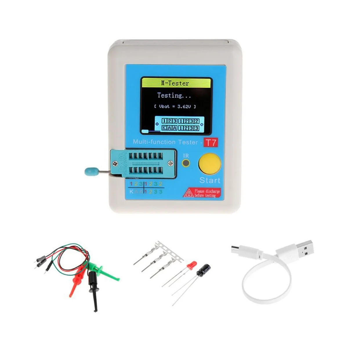 Lcr-T7 Nuovo Tester A Transistor Tft Diodo Triodo Misuratore Di Capacità Lcr Esr Meter Multimetro Tester Multifunzione