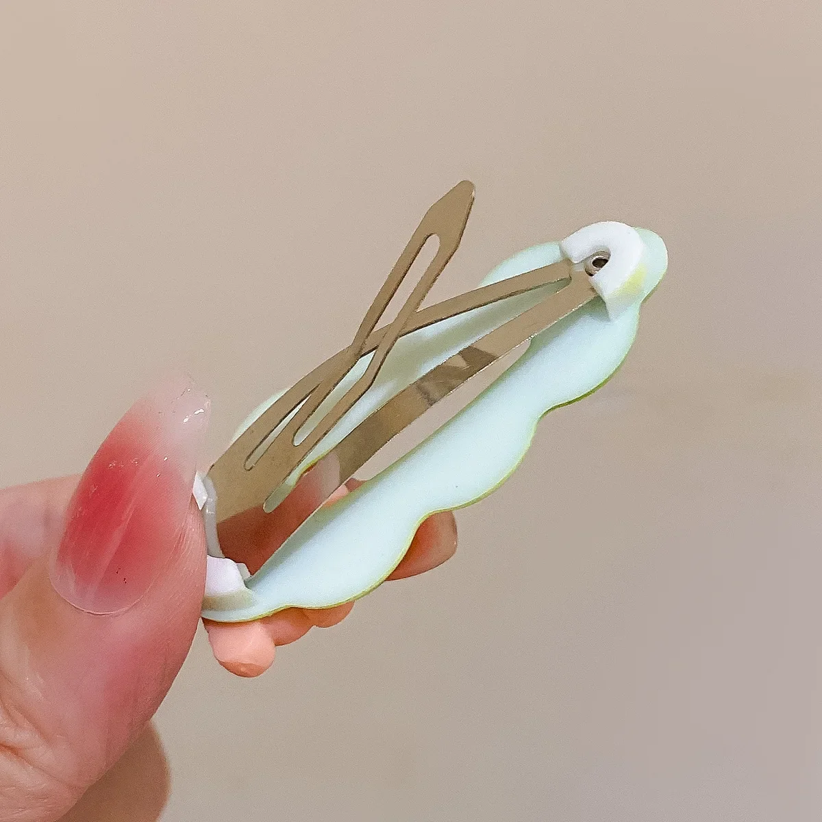 2pcs Candy Colored Cute Cloud Hair Clip Girl Broken Hair BB Clip Super Cute Cartoon Hairpin Sweet Student Accessories