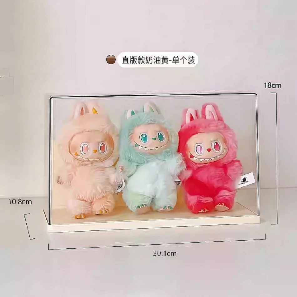 Labubu transparent display box single stackable canvas vinyl storage box figurine blind box storage rack image 11