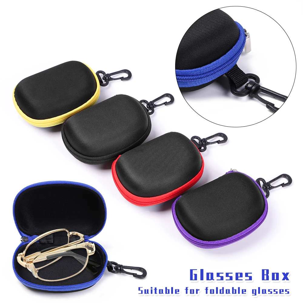 1Pc Simple Folding Reading Glasses Case Portable Lightweight Waterproof Anti-knock EVA Zipper Case Fashion Unisex Sunglasses Box glasses case glasses storage bag sunglasses bag zipper eyewear box
