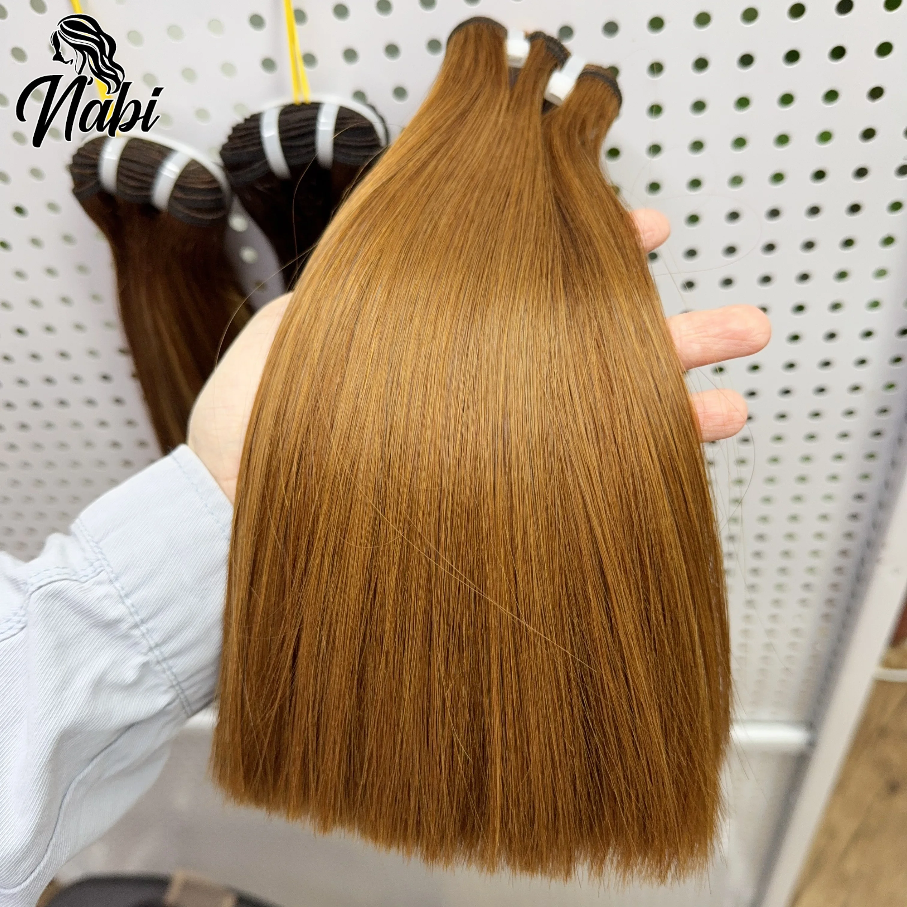 Nabi 16A Double Drawn Hair Bundles Straight Raw Vietnamese Human Hair Unprocessed Bundles Weft 4/27# 99J# Black Women