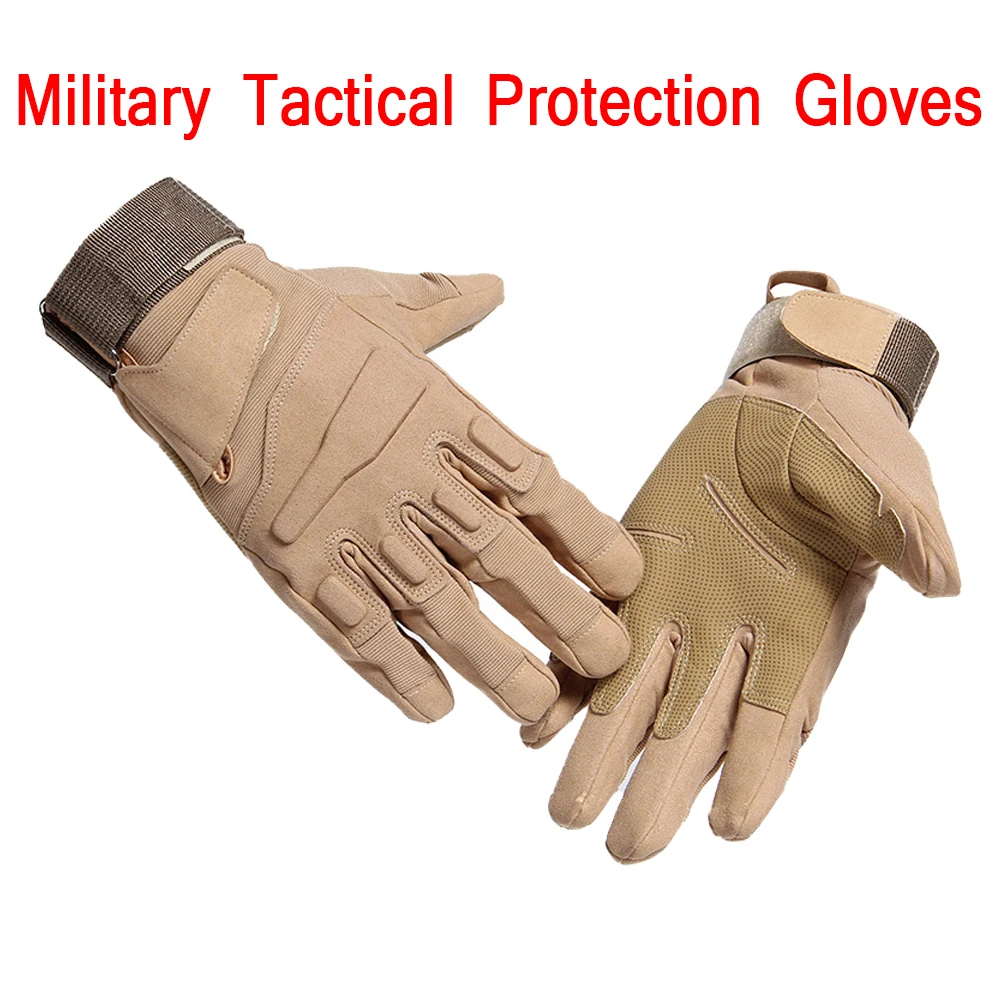 

2022 Outdoor Tactical Gloves Military Training Army Sport Climbing Shooting Hunting Riding Cycling Full Finger Anti-Skid Mittens