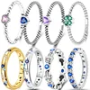 Bague en argent sterling 925 véritable, forme de cœur, trèfle, bijoux pour femmes, cadeau d'anniversaire, de fiançailles
