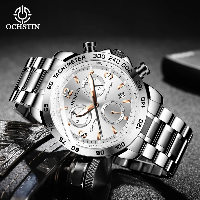 Ochstin Leisure Fashion New 2024 Pilot Series Multi functional Quartz Movement Waterproof Watch Men's Quartz Watch