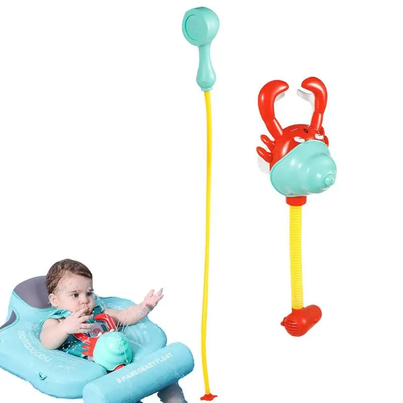 

Bath Toy Shower Head 2-in-1 Babies Bath Toys Preschool Toddler Pool Toys Babies Bath Toys Floating Crab Babies Bathtub Water