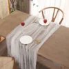 Pearl Tulle Table Runner Tablecloth White Table Cloth Wedding Veil Fabrics for Wedding Birthday Party Arch Dessert Table Decor 1