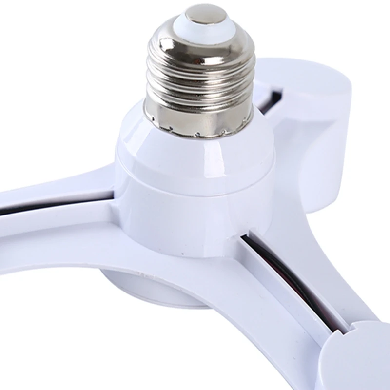 Description Picture 3 of itemE27 3 Head Converter Light Adapter Splitter Converter Screw Induction Lamp Holder Bulb Base White Hardware Accessories