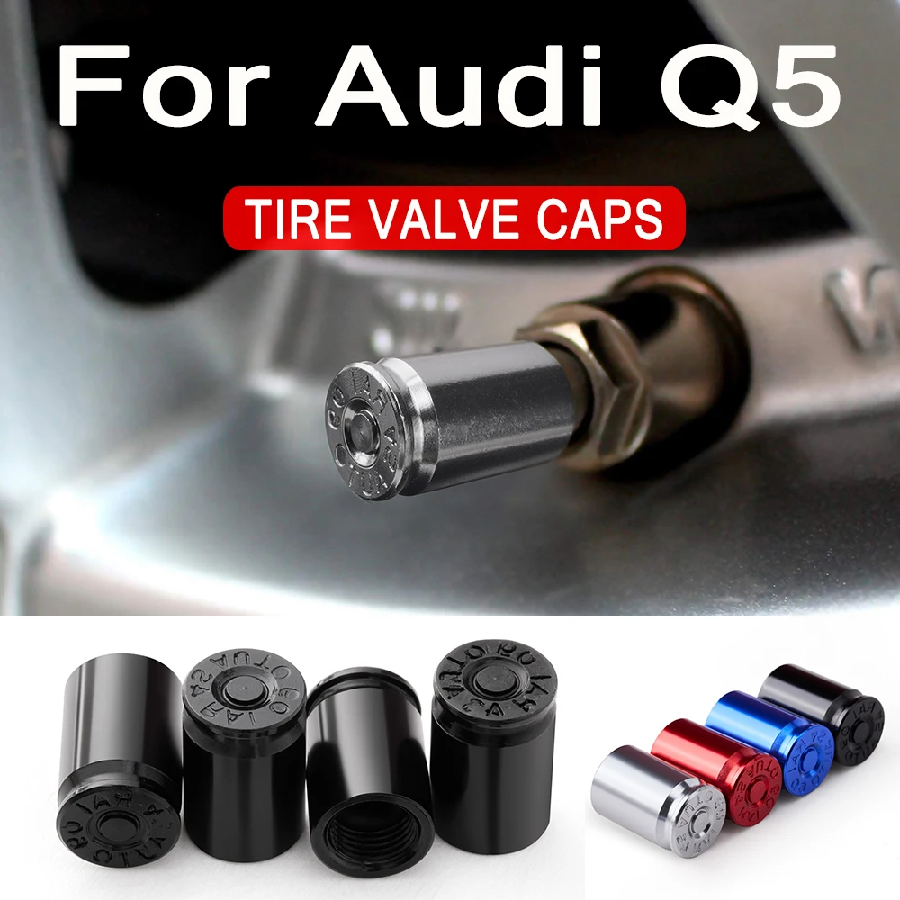 Set of 4 Premium Car Tire Valve Caps - Airdust Waterproof Stem Covers