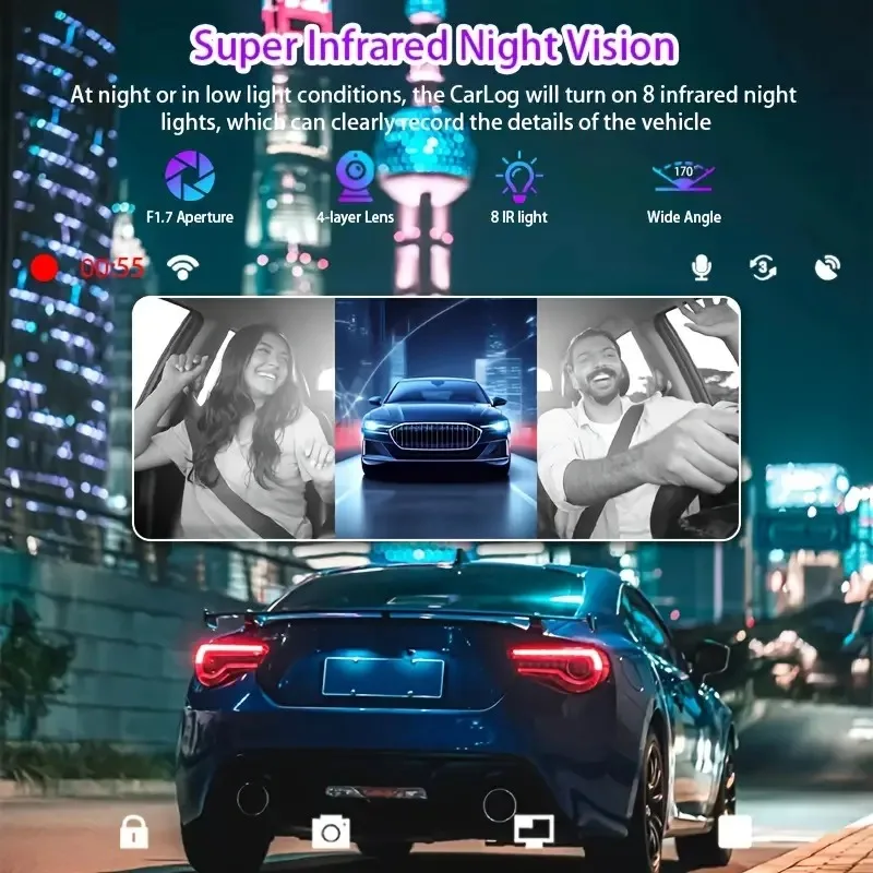 4Channel Car Dvr GPS 1080P Video Recorder 360 Degree WiFi APP  dashcam 24h Parking Monitor Rear View Camera camera car recorder