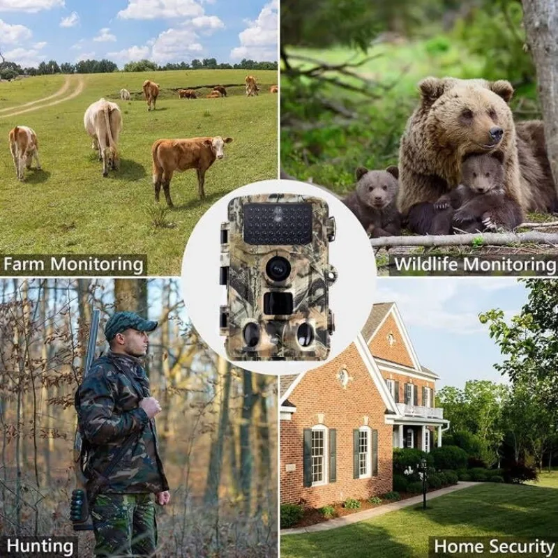 Fototrappola Fotocamera Caccia 50MP 4K with 32GB SD Card hunting trail camera trail camera