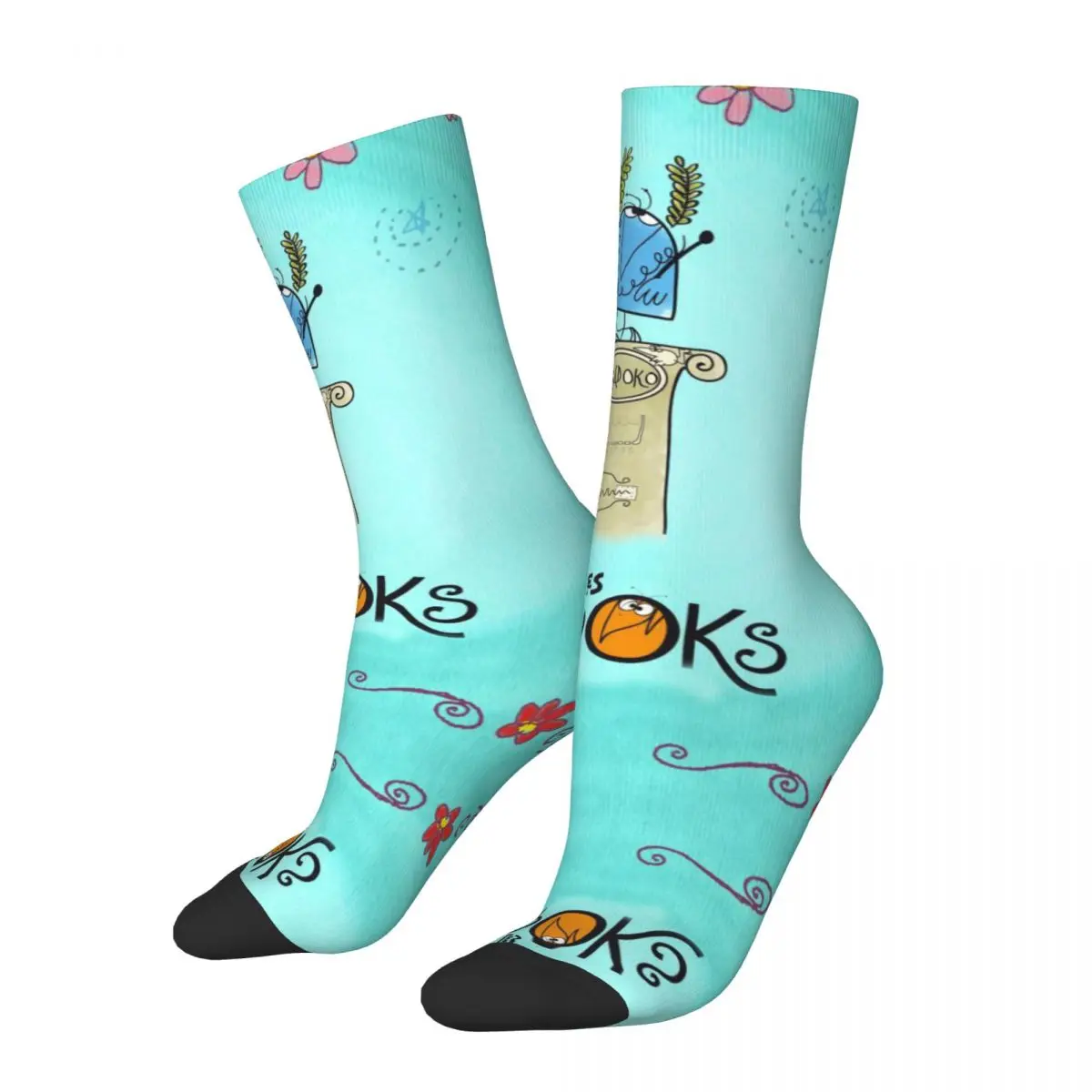 

Hip Hop Retro Funny Crazy Men's compression Socks Unisex Les Shadoks Cartoon Street Style Seamless Printed Funny Novelty Happy