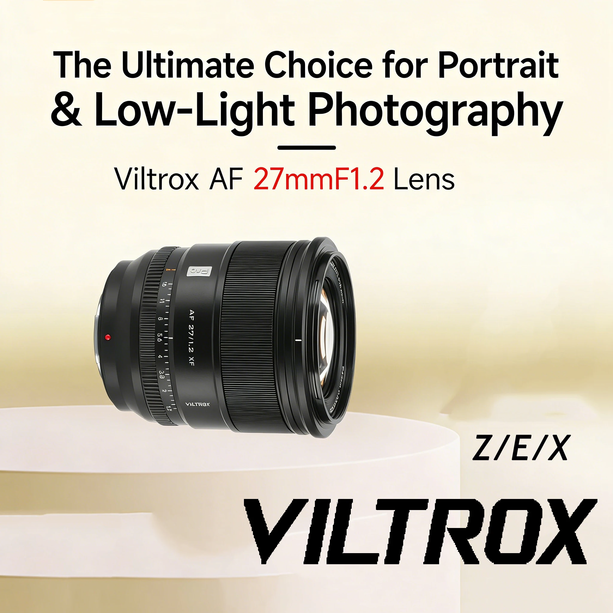 VILTROX 27mm F1.2 Pro XF 카메라 렌즈 초대형 조리개 APS-C 프라임 렌즈, 니콘 Z/ E/후지필름 X 카메라용으로 설계됨