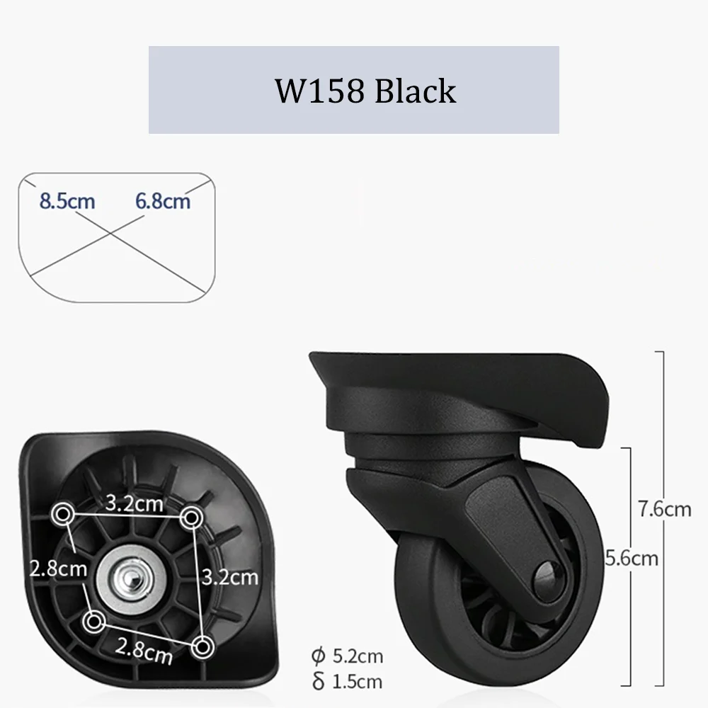 For American Tourister W158 Luggage Wheel Trolley Case Wheel Pulley Sliding Casters Universal Wheel Repair Slient Wear-resistant