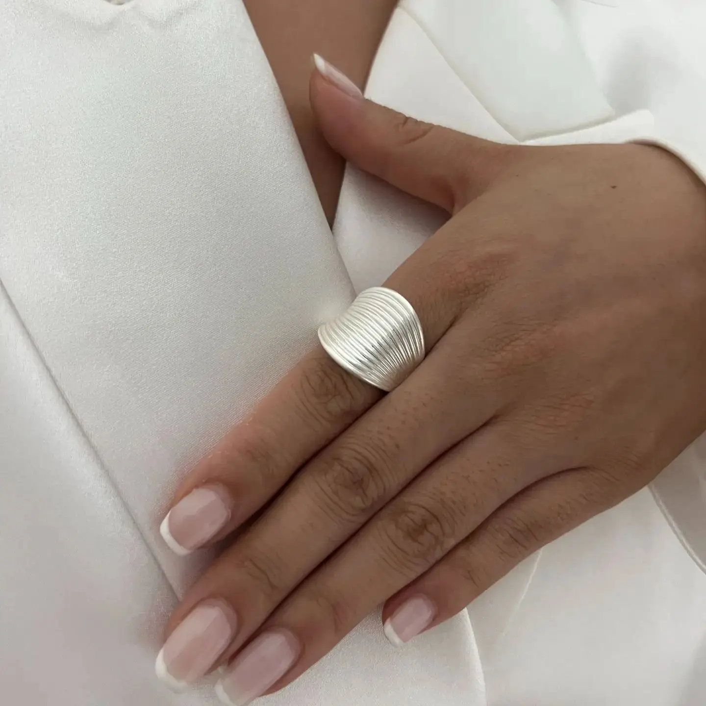 DIEZI 誇張パール幾何学リング女性男性女の子ギフトパンクファッション