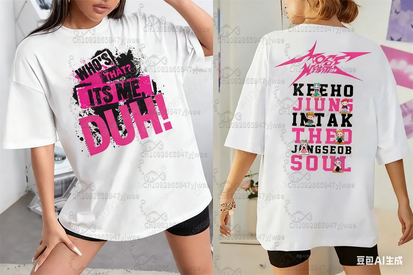 P1Harmony 2025 Tour Shirt Fan Gift Double sided Printed Tee Summer Women's Loose Breathable Cotton Short Sleeve Women's T-shirt 5