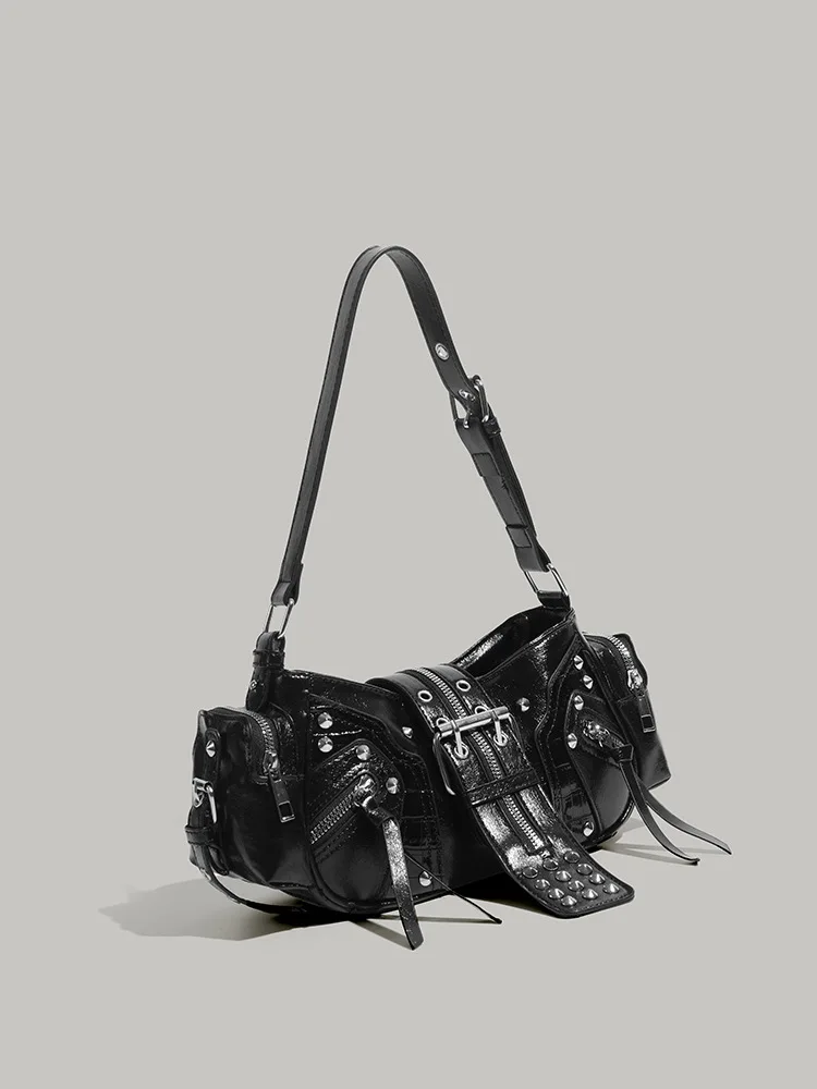 Women's Y2k Punk Vintage Shoulder Purse PU Leather Gothic
