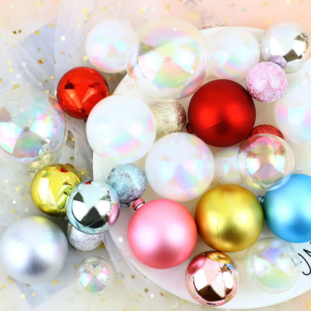 

3/4 pc Colorful Ball Cake Topper Transparent Clear Bubble Balls Cake Decoration Christmas Tree Ornaments Wedding Birthday Decors