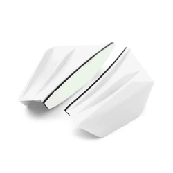 Aerodynamic Motorcycle Winglets Wind Deflectors with Adhesive (White)