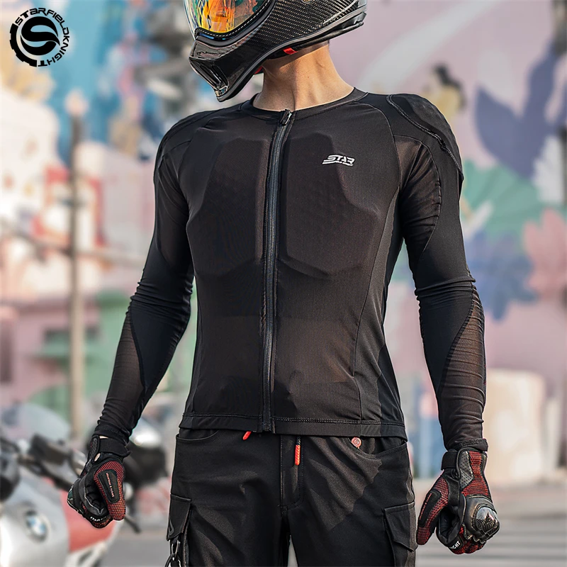 

Легкая Защитная куртка Star Field Knight для езды на мотоцикле и велосипеде, летняя сетчатая дышащая прилегающая куртка с защитной экипировкой для езды
