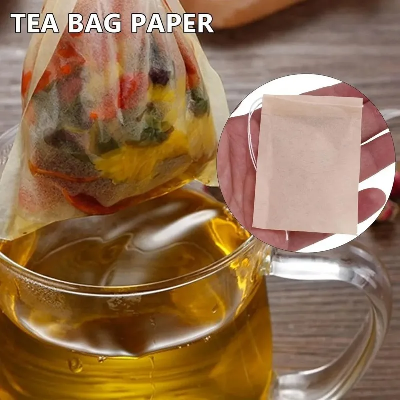 Disposable Bags Drawstring Coffee Filter Paper Bag Empty Loose Tea Infuser Sachets Kitchen Teabag For Spice Drinkware_voghion.com