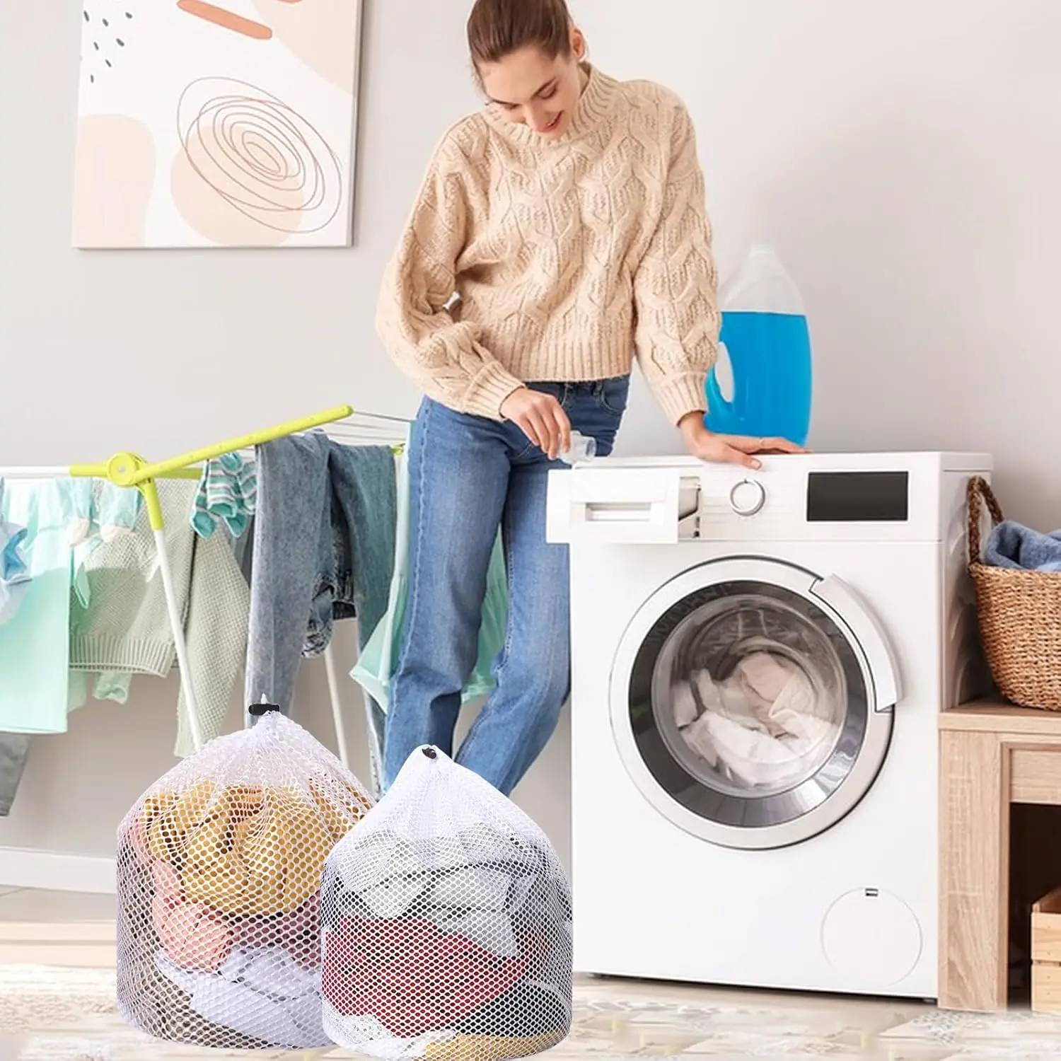 Laundry Bag Large Washing Mesh Organizer Net Dirty Bra Socks Underwear Shoe Storag Wash Machine Cover Clothes