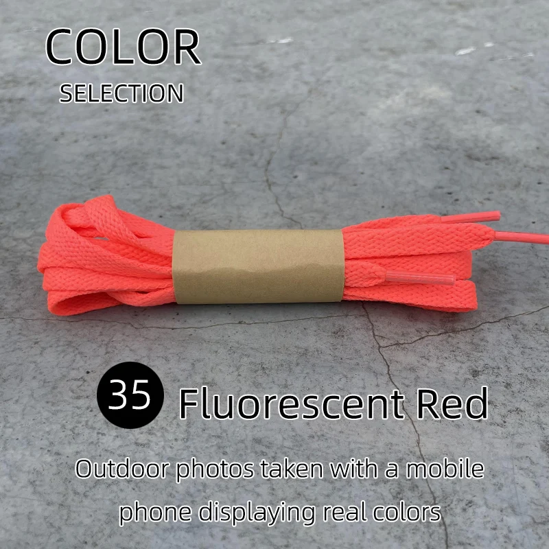 HIBERNI Pink Red Flat Wide Shoelaces - Versatile Shoe Accessories