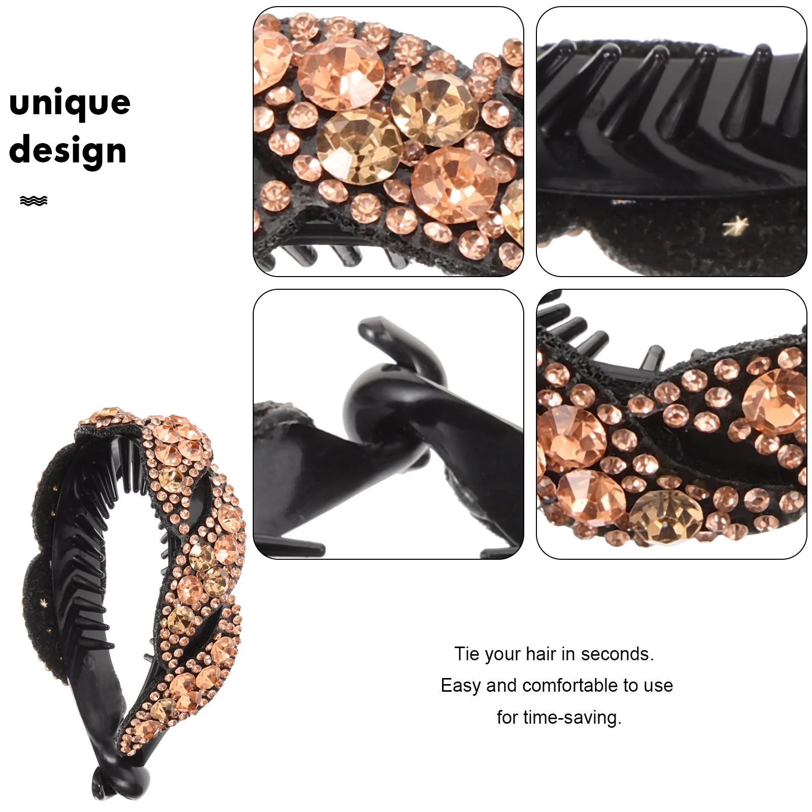 Ponytail Clip Holder for Lady Banana Hair Pins Fashionable Barrettes Thick Clips Fluffy 5