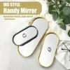 Gold Series Blackish Green Mirror Tray Perfume Cosmetic Jewelry Display Plate Metal Decorative Oval Dessert Kitchen Organizer 3