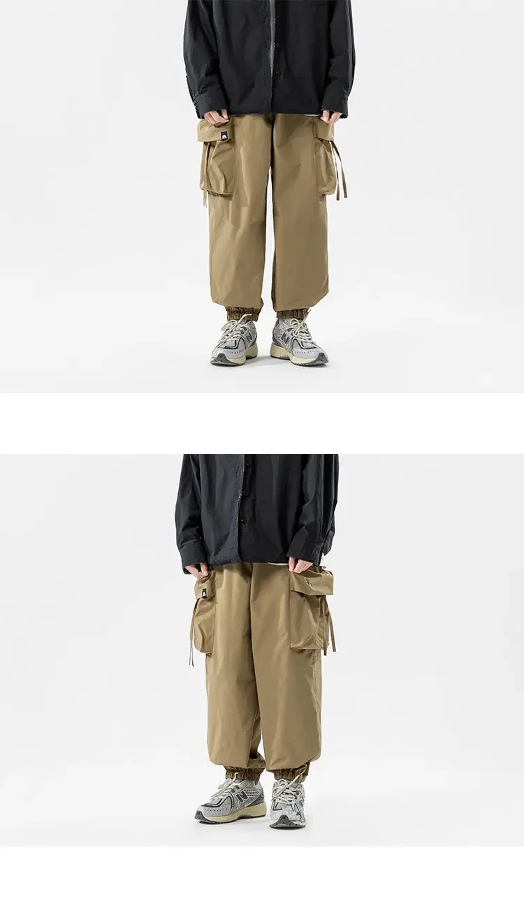 Description Picture 5 of itemMen Pocket Loose Casual Streetwear Fashion Outdoor Wide Leg Cargo Pants City Boys Grils Baggy Pants Women Jogger Sweatpants