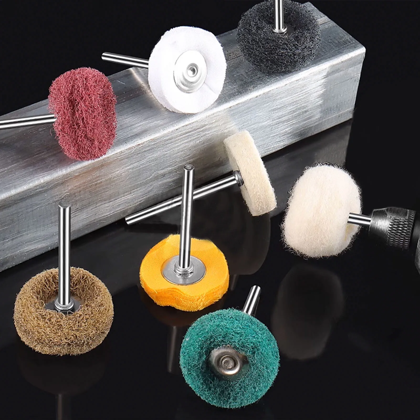 100-Piece Rotary Polishing Wheel Kit For Dremel - Buffing, Deburring, Finishing