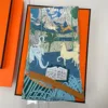 Korean Version of The New Animal Jungle Elephant Women Versatile Double-layer Printing Strip Decorative Twill Silk Scarf Gift