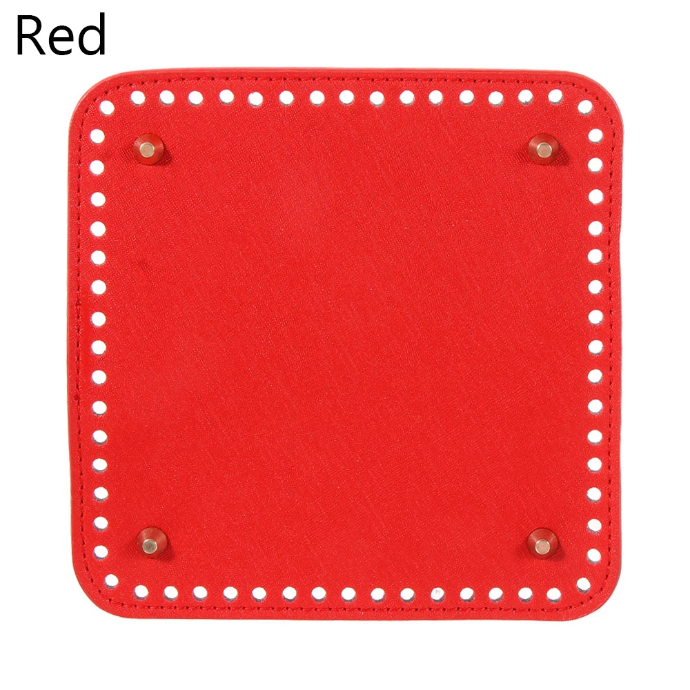LNNXSZ Fondi per Borse Uncinetto Fondo Quadrato for Borsa Lavorata a Maglia Fai da Te Accessori for Borse in Pelle PU Fondo Fatto a Mano Fondo for Borsa all'Uncinetto Fai da Te