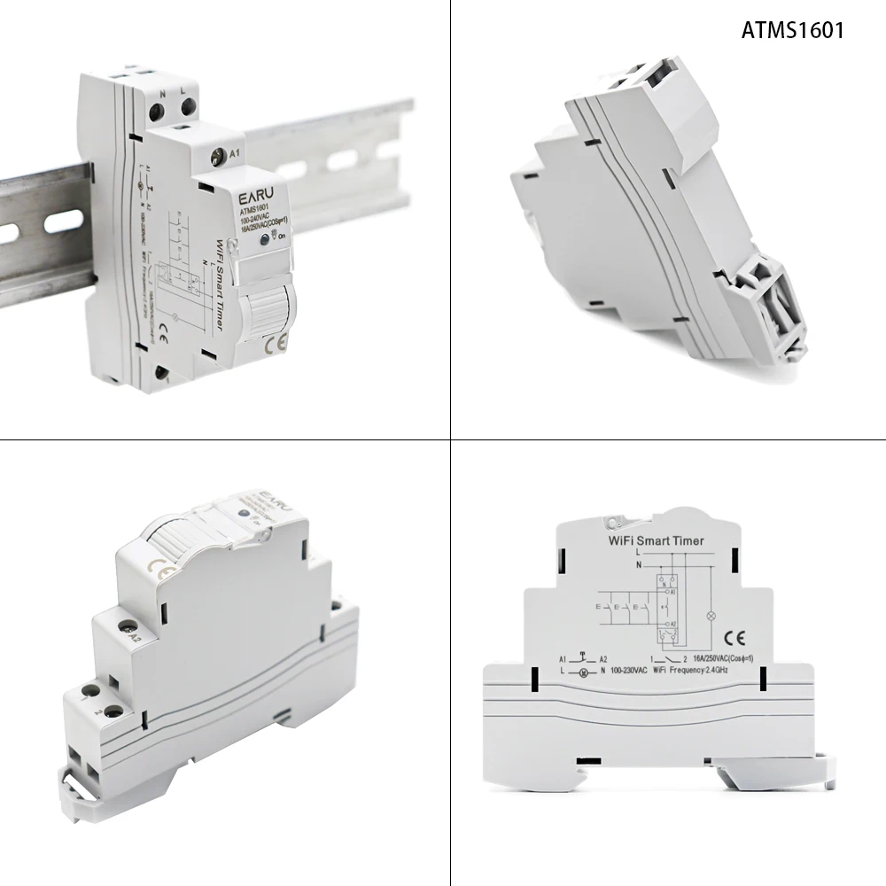 AC 110V 220V 16A Din Rail WIFI Zigbee Smart Timer Relay Switch Circuit Breaker R