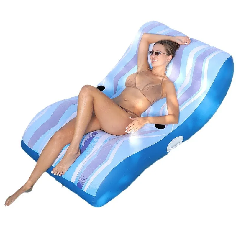 

Blow Up Raft Tub with Pillow Inflatable Tanning Park Water Inflatables.Floating Inflatable Toy Plastic Sun Lounges