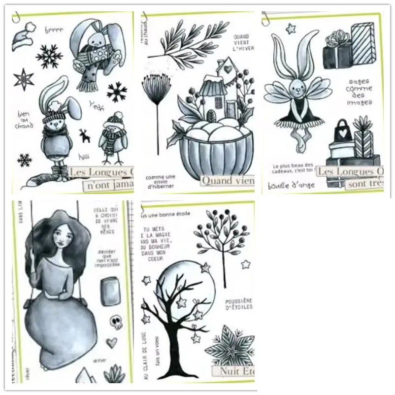 DIY Scrapbooking 앨범 장식 클리어 스탬프 A8004에 대한 프랑스 소..