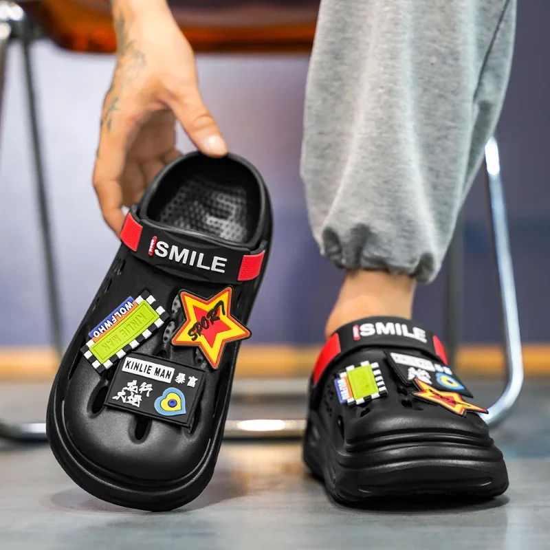 Big Size 38-47 Summer Clogs Sandals for Men New Trendy Original Design Men's and Women's Beach Slippers Garden Sandals Slides 2