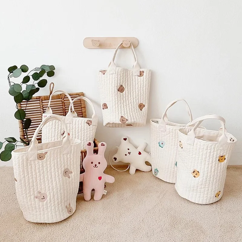 Korea Style Newborn Baby Care Beige Diaper Bag Mummy Tote Bag