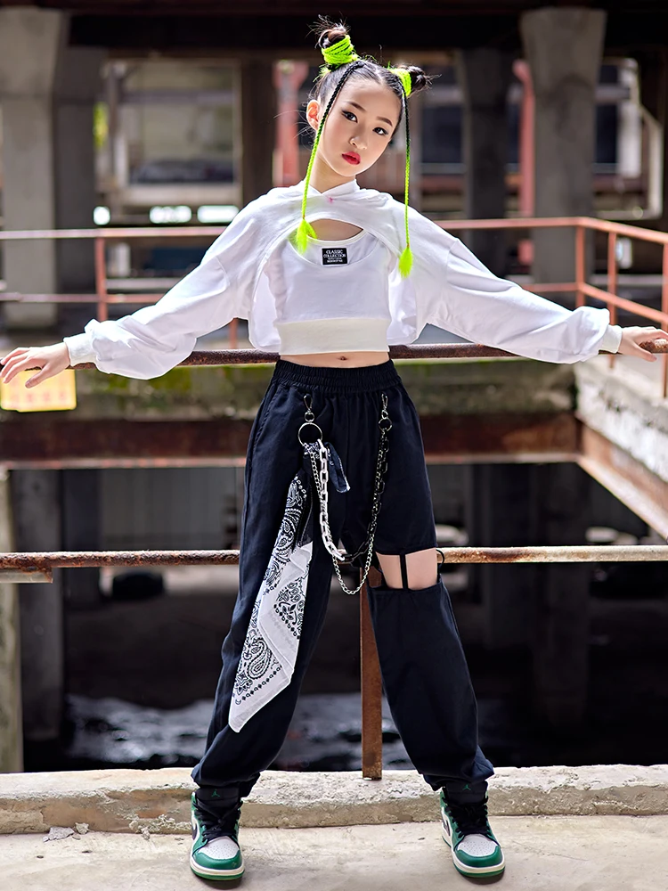 Kinderen meisje hiphop kleding set streetwear jazzdansvoorstelling kostuum crop top blouse broek pak kopen vanaf een prijs van 35 Kinderen meisje hiphop kleding set streetwear jazzdansvoorstelling kostuum crop top blouse broek pak kopen vanaf een prijs van 35
