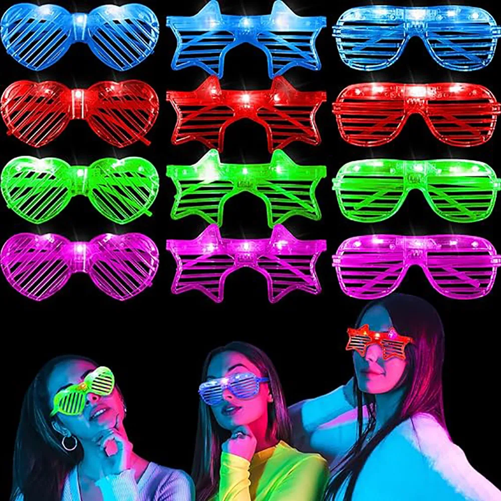 

Glow In The Dark Glasses Bulk Led Light Up Glasses 2023 Christmas Decor Party Favors Glow Glasses For Kids Adults Party Supplies