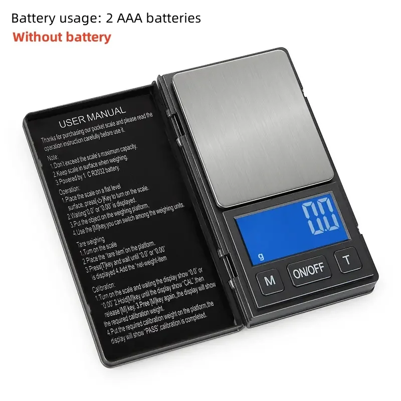 Mini pocket scale Precision Jewelry Scale Electronic scale 0.01g Portable palm 0.1g balance does not include battery