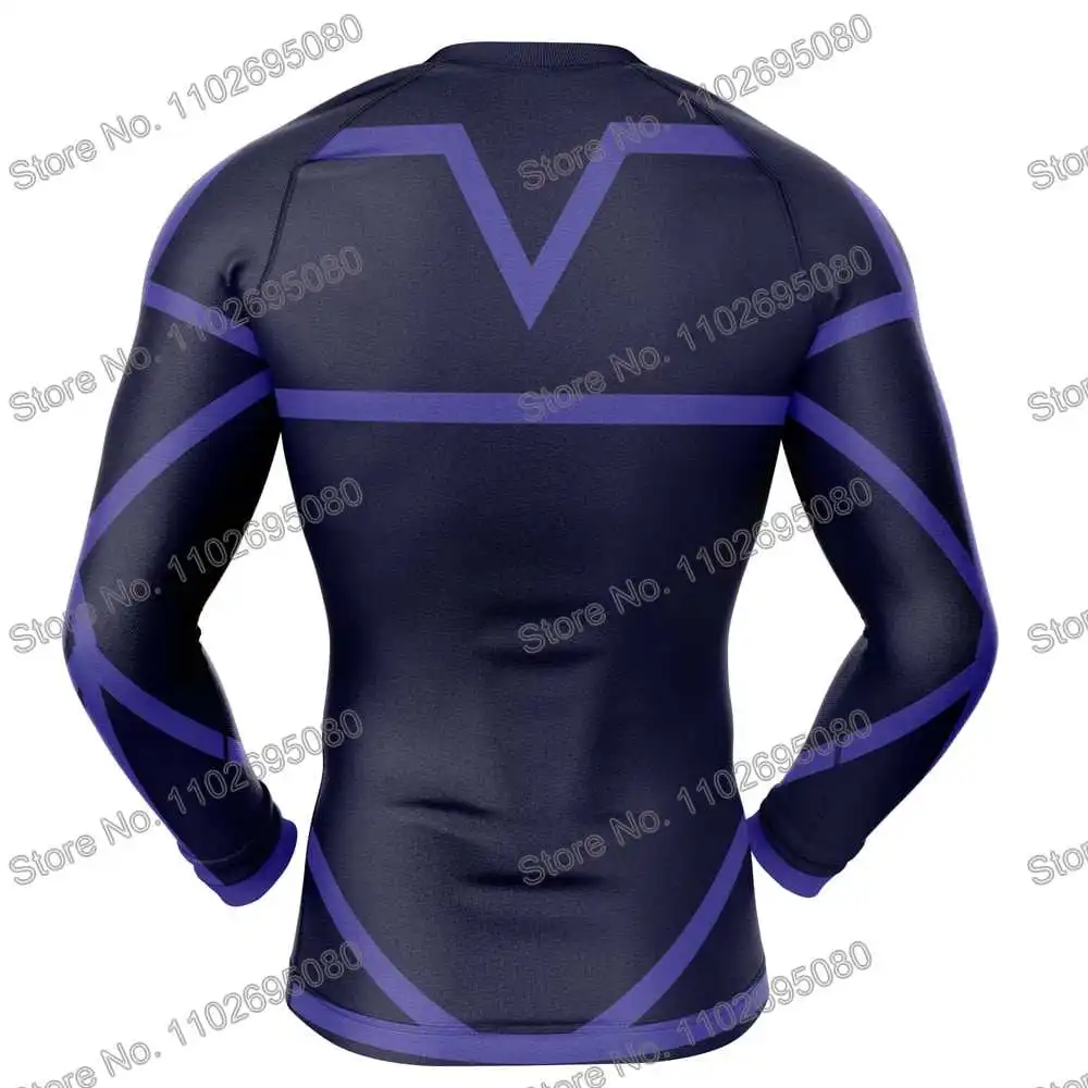 Blue Lock Cartoon Anime Diving T-Shirt Tight Long Sleeve Rash Guard BJJ MMA Swimwear Men Surf Clothing Beach Floatsuit Women GYM