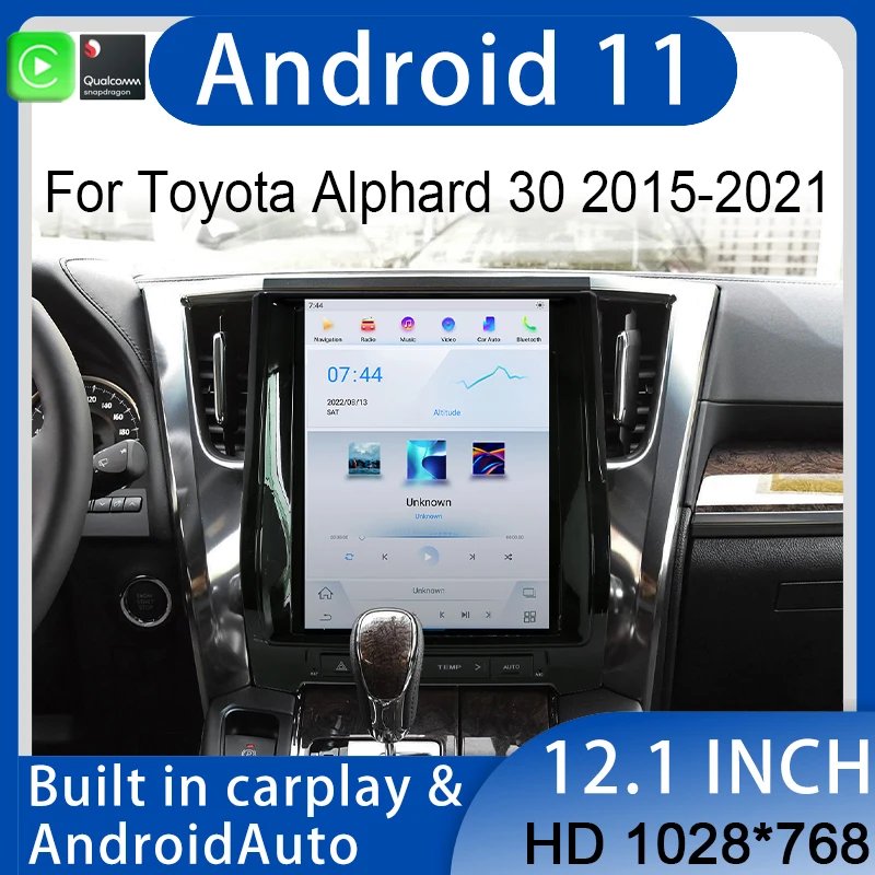 

Android 11 Car Multimedia Player For Toyota Alphard 30 2015-2021 GPS Navigation Carplay Auto Radio HD Screen Head Unit 4G WIFI