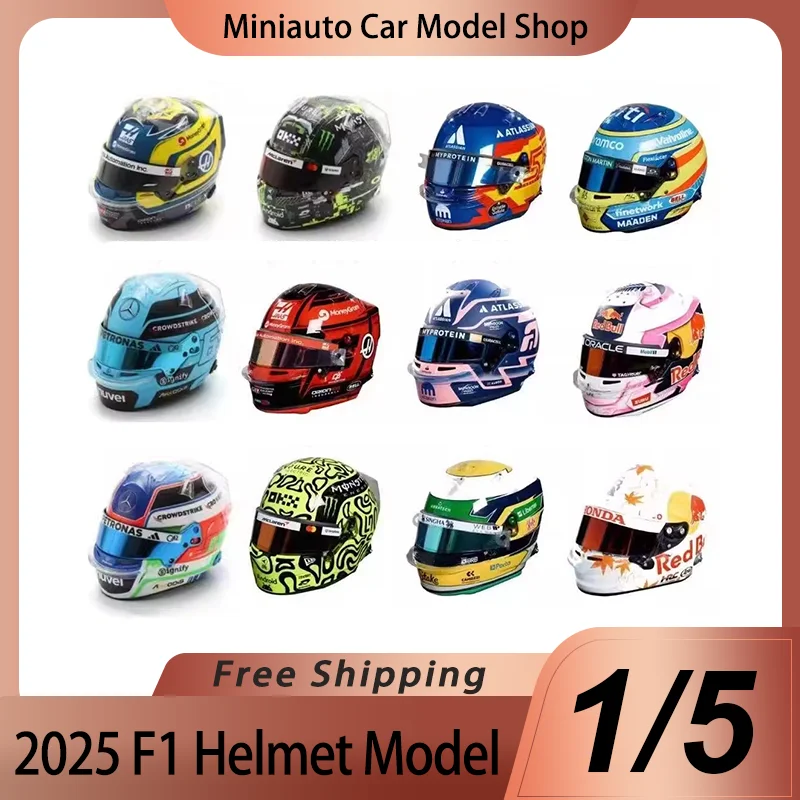 New In Stock Spark 1:5 2025 F1 Series Racing Helmet Simulation